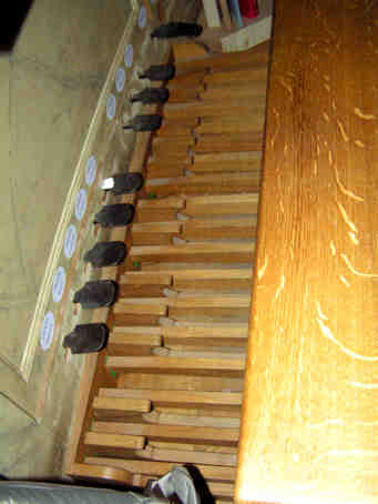 Pédalier droit 30 notes orgue église st Jacques Lunéville