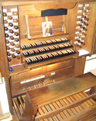 Orgue st Maximin Thionville : console