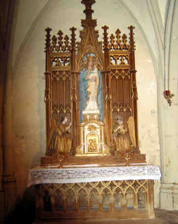 Tabernacle sur l'autel de la Vierge