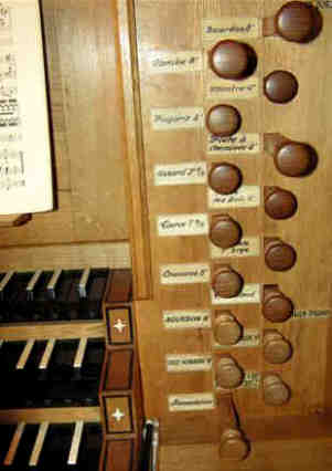 Villers les Nancy, orgue glise st Fiacre, jeux